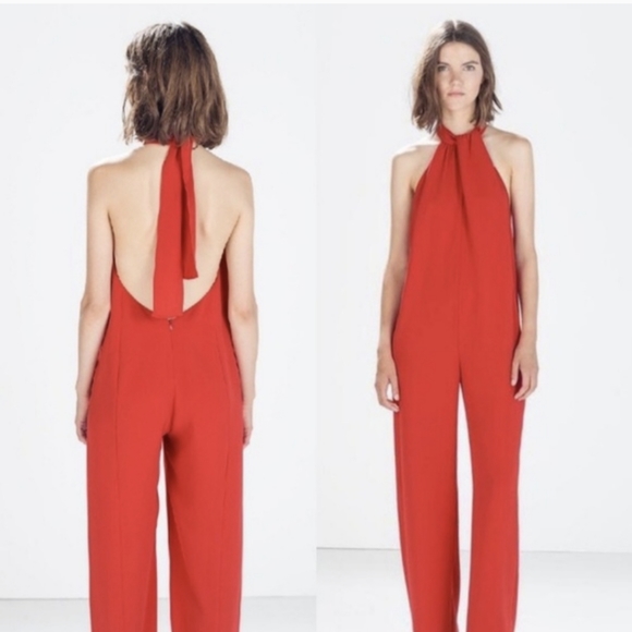 Zara Dresses Zara Red Jumpsuit Wedding Poshmark